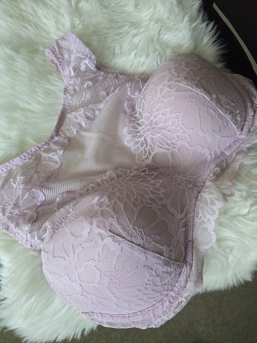 Victoria's Secret Mauve Lace Longline Bra
